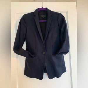 J Crew Linen Blazer in Navy, size 00.
